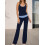 (S, Navy Blue) Γυναικεία ρούχα δύο χρώματα αντίθεση. 3