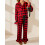 (11-12 Years, Red Plaid) Σετ Χριστουγεννιάτικες πιτζάμες μακριά μανίκια. 8