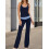 (L, Navy Blue) Completo donna due alta vita. 4