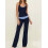 (L, Navy Blue) Completo donna due alta vita. 2