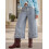 (S, Light Blue) Γυναικείο τζιν με τσέπες, Streetwear 6