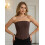 (L, Dark Brown) Γυναικεία αμάνικα τοπ και κόκαλα 3
