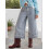 (S, Light Blue) Γυναικείο τζιν με τσέπες, Streetwear 5