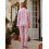 (XL, Pink) Γυναικείο σετ χριστουγεννιάτικης και παντελόνα. 7