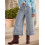 (S, Light Blue) Γυναικείο τζιν με τσέπες, Streetwear 4