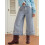 (M, Light Blue) Γυναικείο τζιν με τσέπες, Streetwear 3