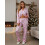 (XL, Pink) Γυναικείο σετ χριστουγεννιάτικης και παντελόνα. 3