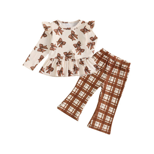 (2-3 Years, Brown) Σετ παντελονιών για φθινοπωρινό outfit