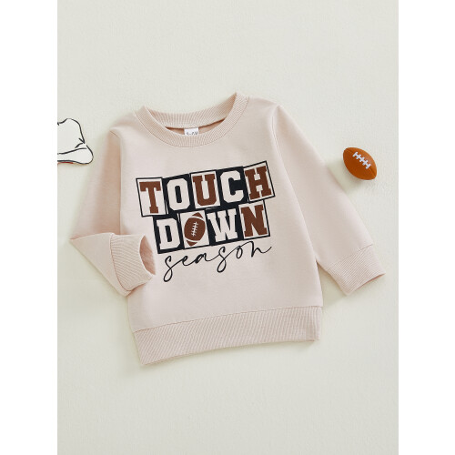 (3-6 Months, Beige) Φούτερ για Νήπια Ράγκμπι Στάμπα 2