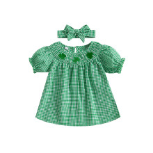 (9-12 Months, Green) Kariertes Prinzessinnenkleid für irische Kleidung
