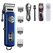 Professional Cordless Hair Clipper for Men, Low Noise Rechargeable Beard Trimmer, Wet and Dry Use