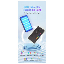 Nova Luz de Vídeo RGB 10W LED Portátil para Câmera Selfie com 2500-9900K 4000mAh Recarregável CRI 96+ Controle de Preenchimento de Aplicativo