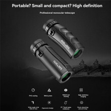 Monocular Telescope Portable IPX7 Waterproof FMC Coated Outdoor Pocket Compact Binocular for Tourism Camping 10X25