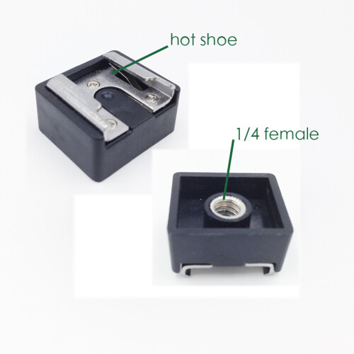 1x Flash Diffuser Silver/White Reflector for  Speedlite SB-600,SB-800 & 2Pcs Flash Hot Shoe Mount Adapter 2