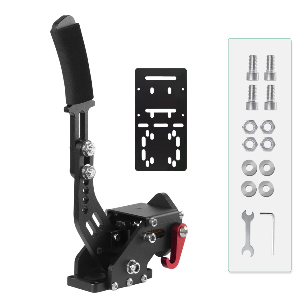 Sim Racing Handbrake 16Bit Usb For Pc Racing Games, Adjustable Height, Compatible With Logitech And Thrustmaster, + Plate Black 9169991210117