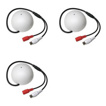3X Monitoraggio Audio MIC Microfono di Raccolta Audio per Videosorveglianza CCTV Telecamera IP di Sicurezza Preamplificatore Incorporato Voce Cablata