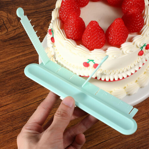 Cake Decorating Tools Adjustable Arc Ruler Set for Precision Fondant Layer Leveling Dual Color 1