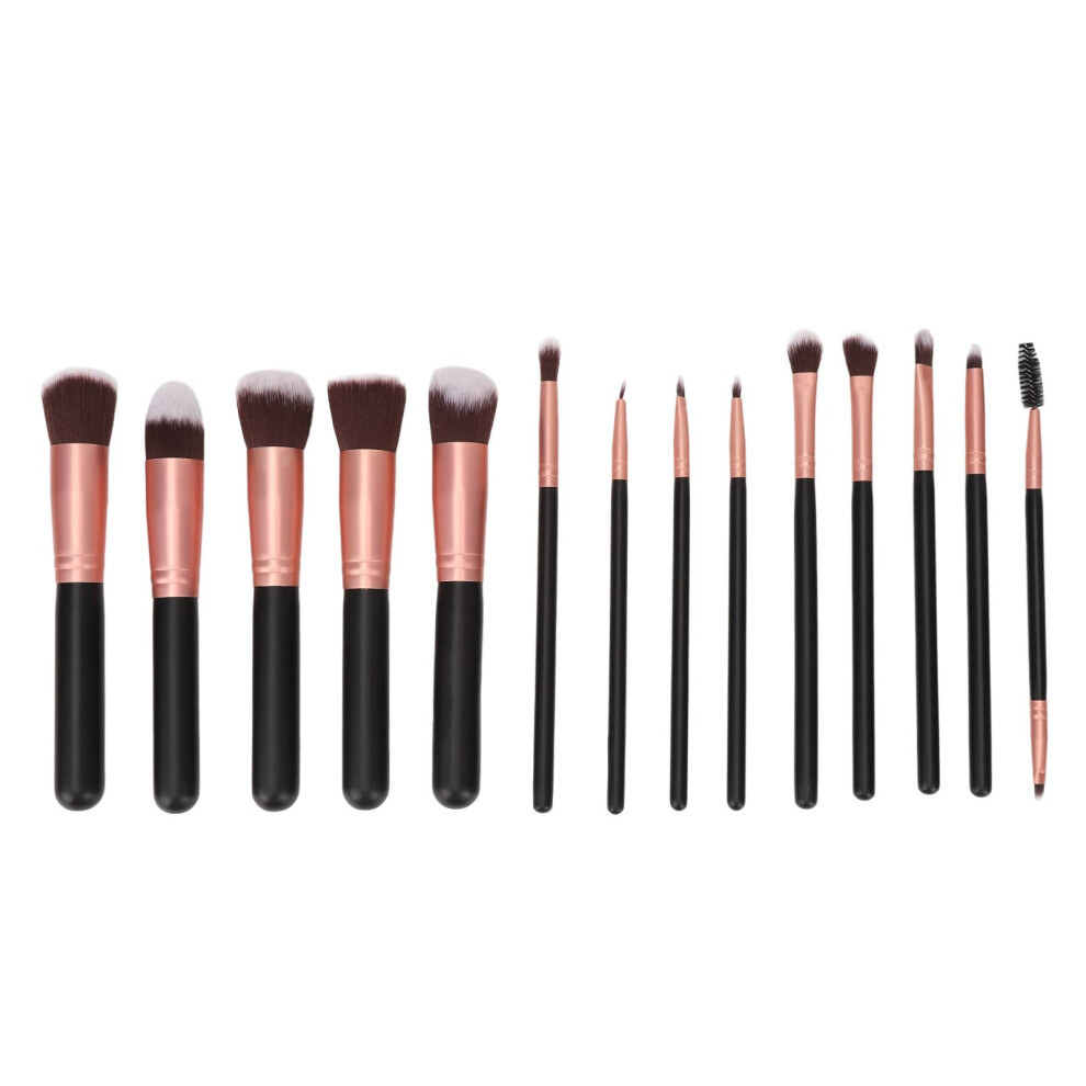 14 Piece Makeup Brush Set with Case, UltraSoft Synthetic Bristles for Foundation Eyeshadow Blush