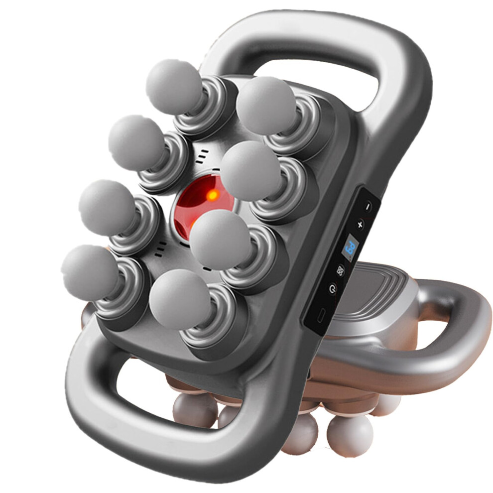 Massage Gun with 16 Heads and 9 Modes, Powerful Deep Tissue Percussion Massager for Pain Relief