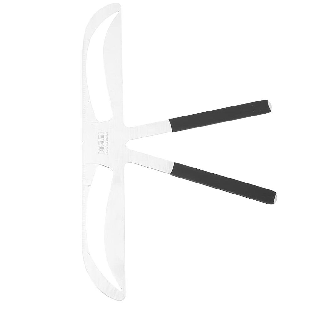 Stainless Steel Eyebrow Ruler with Stencil, ThreePoint Positioning for Microblading Precision