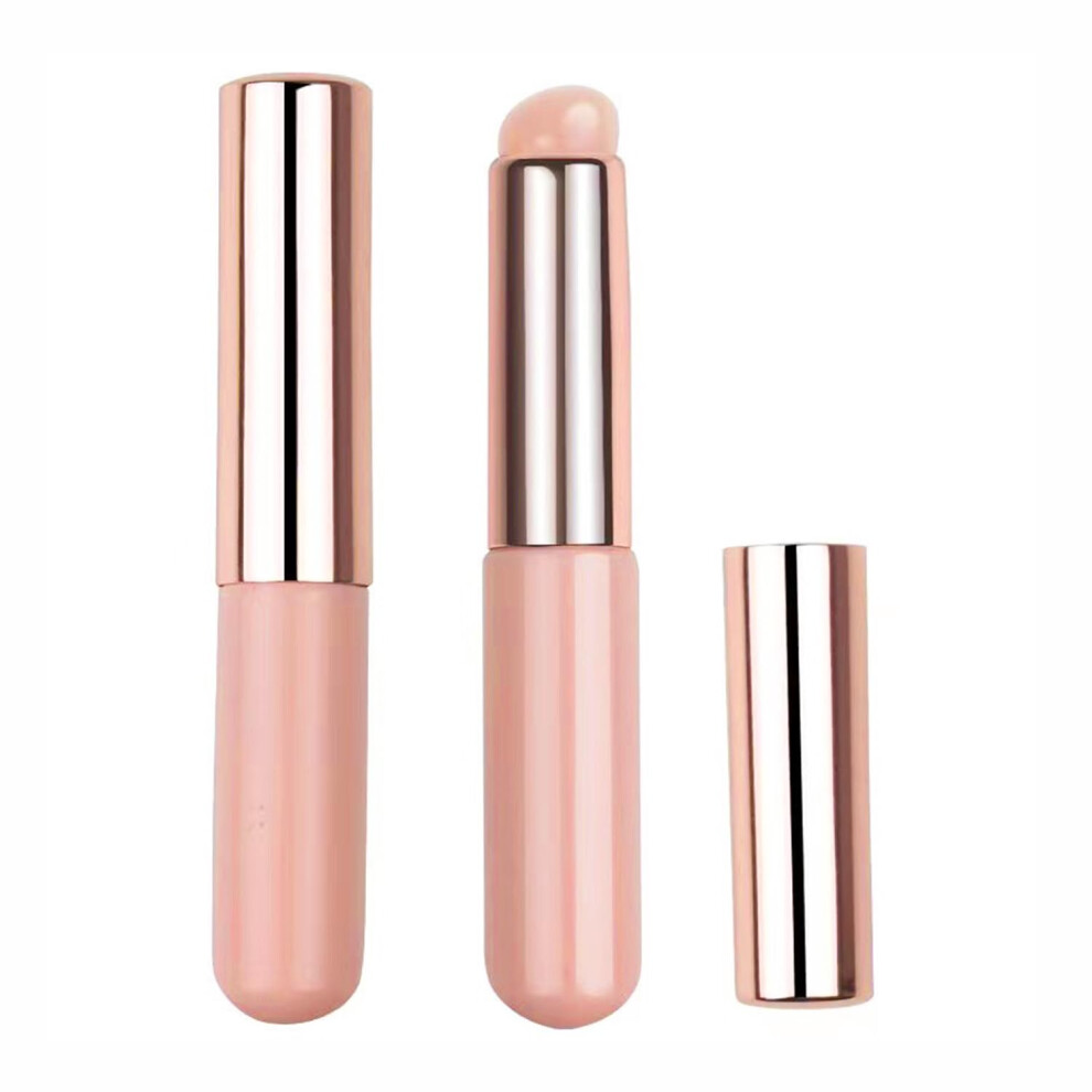 Pink Silicone Makeup Brush 2 Pack With Elastic Tip For Flawless Foundation Concealer Eyeshadow