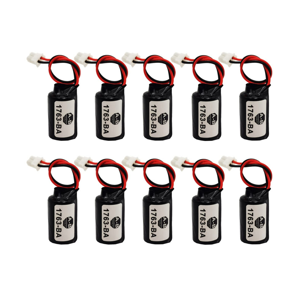 10 Pack Plc Backup Battery 3V 1100Mah Lithium For Allen Bradley 1763Ba Micrologix 1100 9169991210414