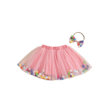 (12-18 Months, Pink) Dievčenská tutu sukňa s čelenkou.