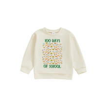 (7-8 Years, Ivory) Jungen-Sweatshirt, Langarm-Kapuzenpullover mit Rundhalsausschnitt und Buchstaben-Dinosaurier-Print