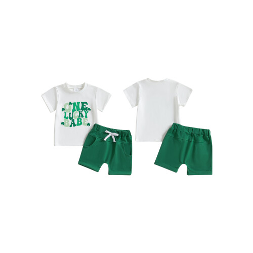 (6-12 Months, Green) Σετ σορτς για καλοκαιρινό outfit 1