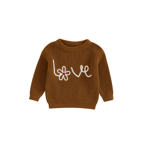 (2-3 Years, Brown) Pull décontracté pour pour tout-petits.