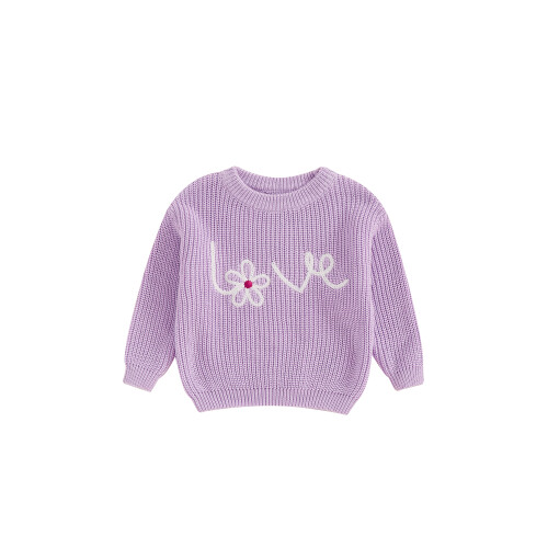 (3-4 Years, Purple) Pull décontracté pour pour tout-petits.