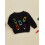 (12-18 Months, Black) Πουλόβερ με κέντημα και μανίκια για νήπια με στρογγυλή λαιμόκοψη 5