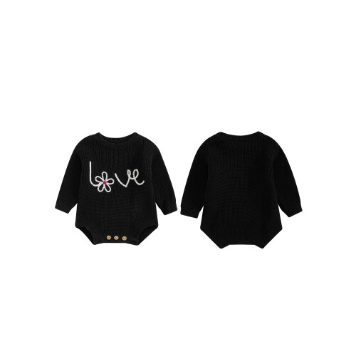 (0-3 Months, Black) Μωρό κορίτσι πουλόβερ ρούχα μόδας 1