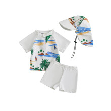 (18-24 Months, White) Conjunto de biquíni para bebês.
