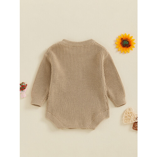 (3-6 Months, Khaki) Μωρό κορίτσι πουλόβερ ρούχα μόδας 2