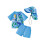 (0-6 Months, Sky Blue) Conjunto de biquíni para bebês. 1