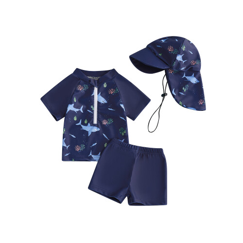 (6-12 Months, Blue) Conjunto de biquíni para bebês.