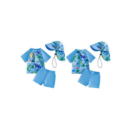(0-6 Months, Sky Blue) Conjunto de biquíni para bebês. 1