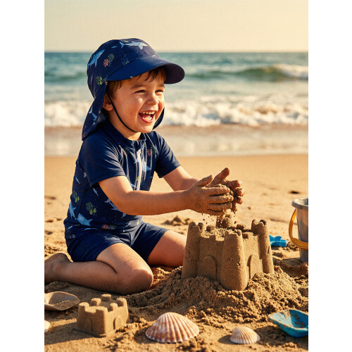 (18-24 Months, Blue) Set da bagno da spiaggia. 2
