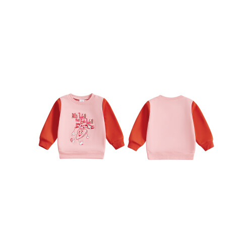 (2-3 Years, Pink) Ανοιξιάτικα φούτερ για πουλόβερ αντίθεσης 1