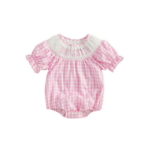 (3-6 Months, Pink) Καλοκαιρινή φόρμα κοντό μωρά κορίτσια