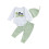 (3-6 Months, Green) Conjunto de bebê (3 peças). 1