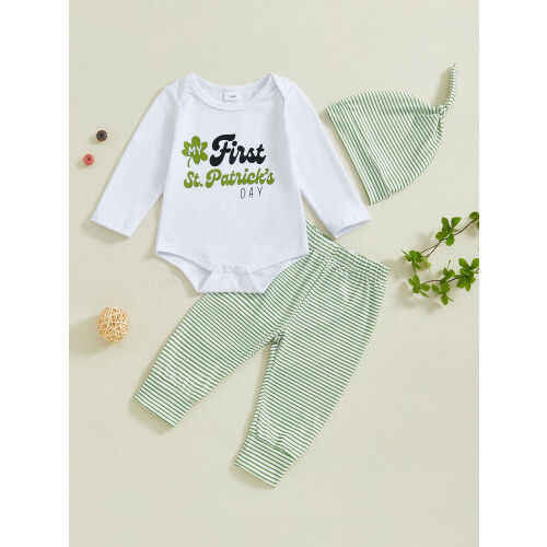 (12-18 Months, Green) Conjunto de bebê (3 peças). 2