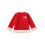 (18-24 Months, Red) Mädchenpullover, langärmelig, Rundhalsausschnitt, Schleifen-Patchwork, warmer Winterpullover 1