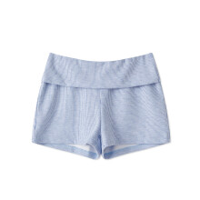 (L, Blue) Modische Damen-Shorts mit Streifenmuster und niedrigem Bund, ideal zum Entspannen.
