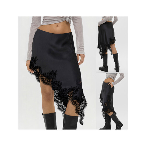 (L, Black) Jupe courte asymétrique les soirées. 1
