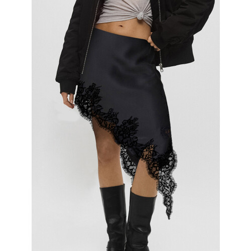 (L, Black) Jupe courte asymétrique les soirées. 2