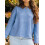 (L, Light Blue) Γυναικεία Πουλόβερ με Μπλούζες Φθινοπωρινά 4
