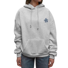 (S, Light Grey) Dámské ležérní mikiny s dlouhým rukávem, květinový potisk, volné mikiny, streetwear topy