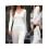 (L, White) Top da donna stile streetwear. 2